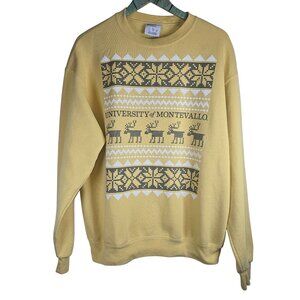 Champion Eco Authentic University of Montevallo Purple Gold Christmas Sweatshirt